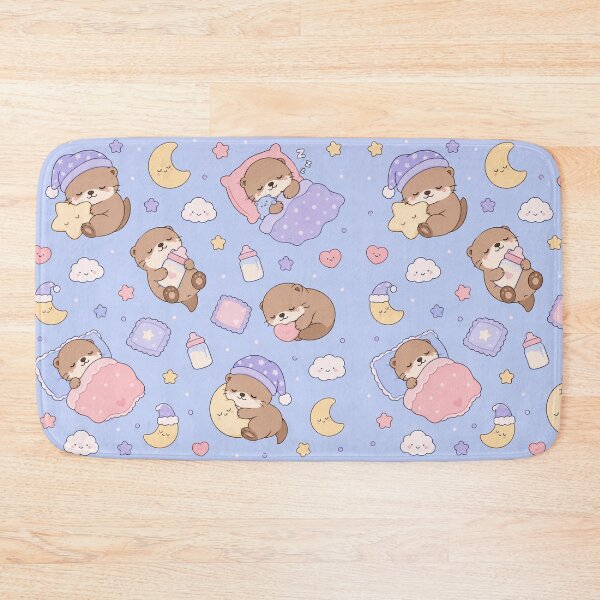 Item preview, Sleepy Otter Bedtime Kawaii Pattern designed and sold by Soft Berry Studio.