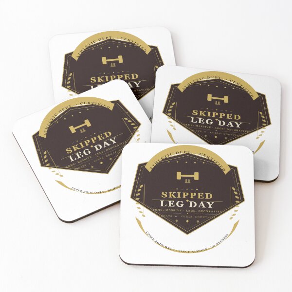 Item preview, Skipped Leg Day Badge — Funny Vintage Athletic Department Shield Sticker | Gym Humor Gift designed and sold by Mega-Shopping.