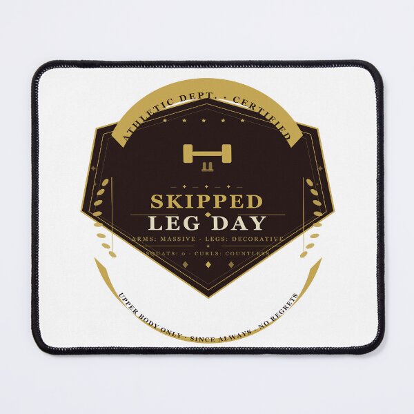 Item preview, Skipped Leg Day Badge — Funny Vintage Athletic Department Shield Sticker | Gym Humor Gift designed and sold by Mega-Shopping.