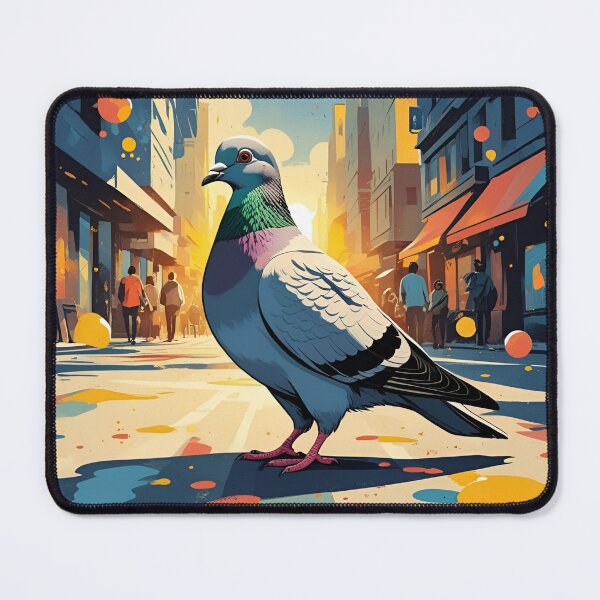 Item preview, Urban Pigeon Street Art | Colorful Modern City Illustration designed and sold by HelgaCraftery.