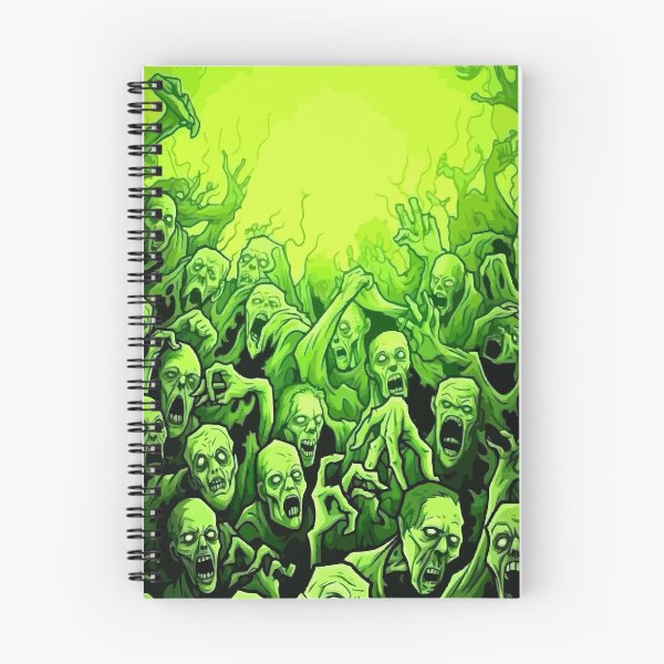 Artikelvorschau, Comic-Muster für eine giftige grüne Zombiehorde entworfen und verkauft von Centaurosticker.