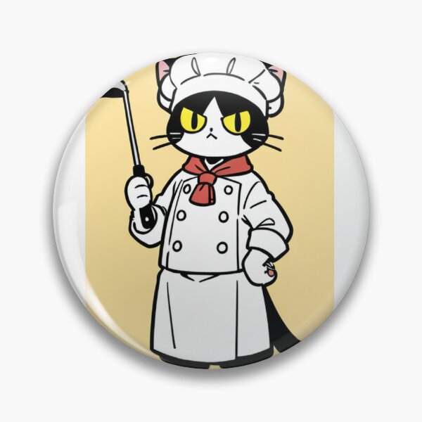 Item preview, Cat - Tuxedo Chef Hachimaki White Apron designed and sold by DoodyPets.