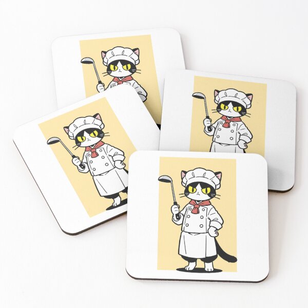Item preview, Cat - Tuxedo Chef Hachimaki White Apron designed and sold by DoodyPets.