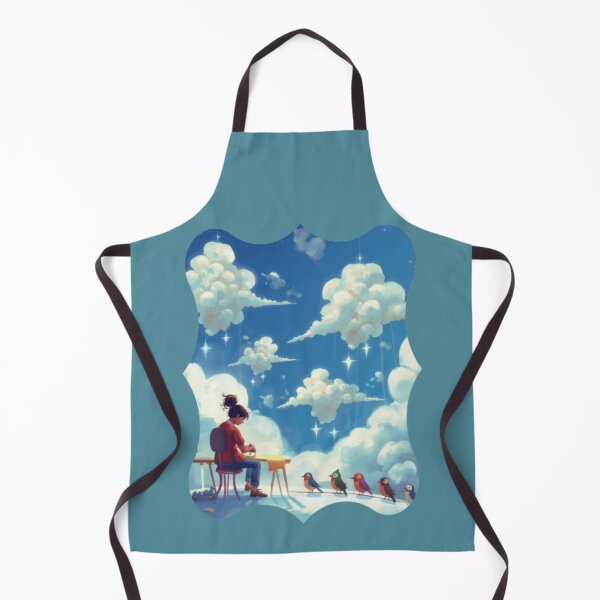 Item preview, Cloud Tailor Whimsical Sewing Girl Dreamy Fantasy Art designed and sold by Miheerala.
