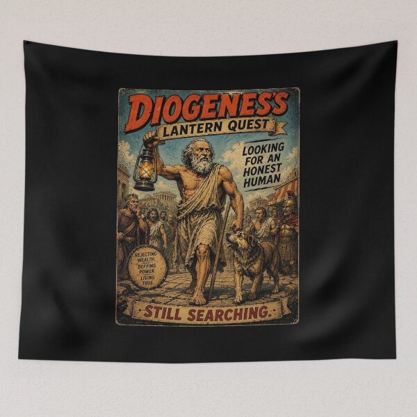 Item preview, Diogenes' Lantern Quest – Looking for an Honest Human designed and sold by PHILOSOPHY-SWAG.