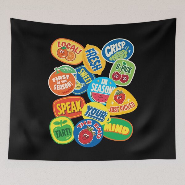 Item preview, Retro Fruit Sticker Pack designed and sold by Zerhof.