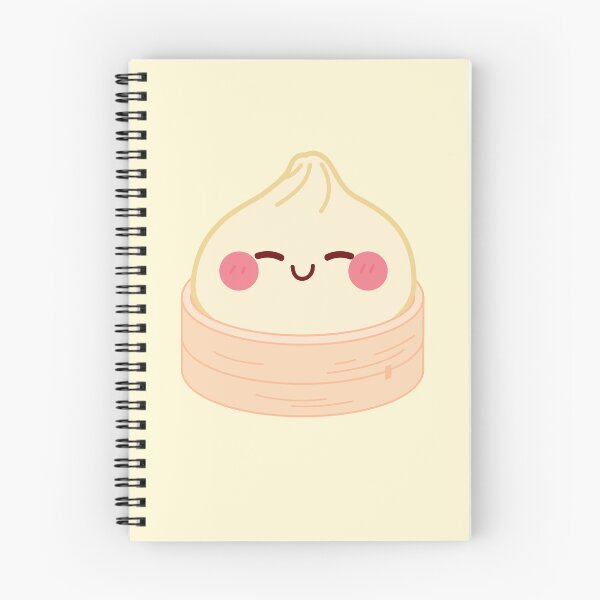Item preview, Kawaii Light yellow Squishy Dumpling in bamboo steamer basket designed and sold by EmeraldeaArt.
