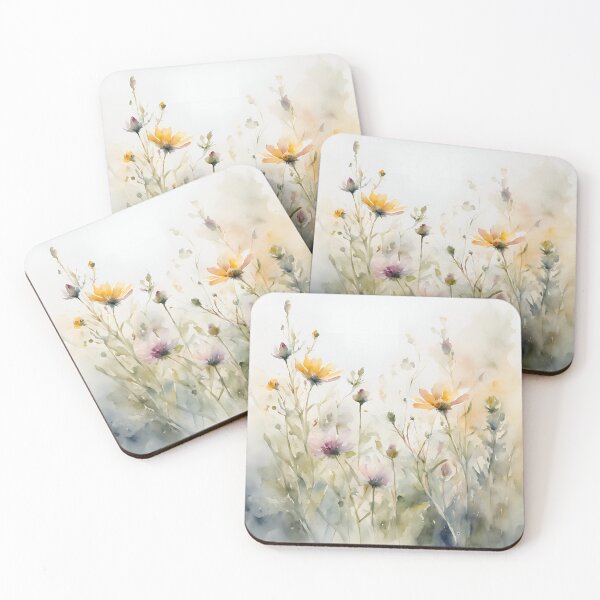 Item preview, Soft Wildflower Watercolor | Minimalist Botanical Meadow Art designed and sold by HelgaCraftery.