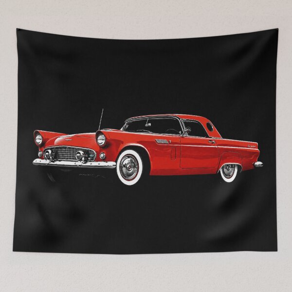 Item preview, 1956 Ford Thunderbird – Red Classic American Roadster Art designed and sold by Stinky Lincy's Apparel Company.