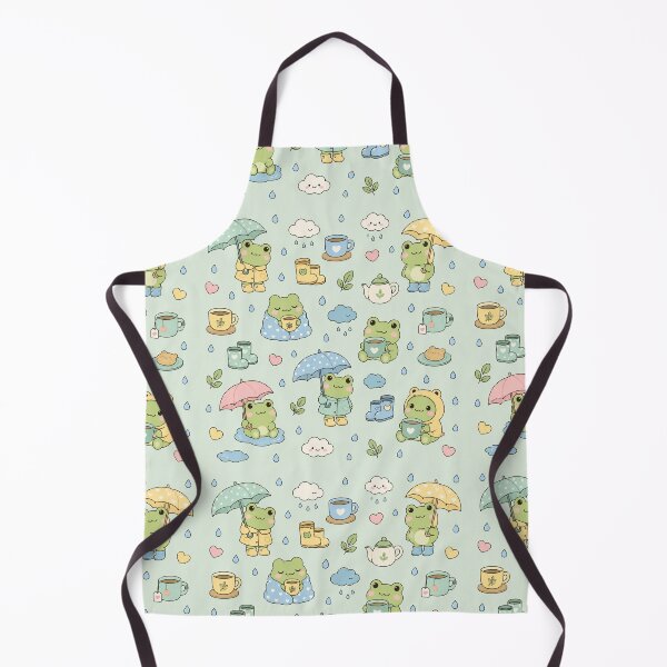 Item preview, Rainy Day Frog Tea Kawaii Pattern designed and sold by Soft Berry Studio.