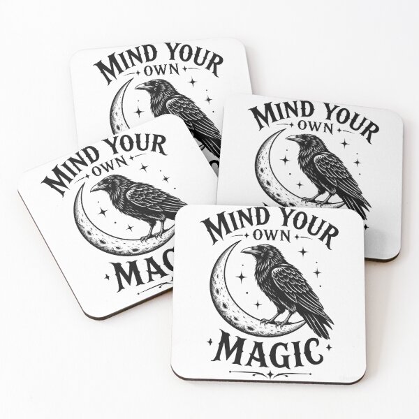Item preview, Mind Your Own Magic Raven Moon Gothic T-Shirt designed and sold by BlackBoneArt.