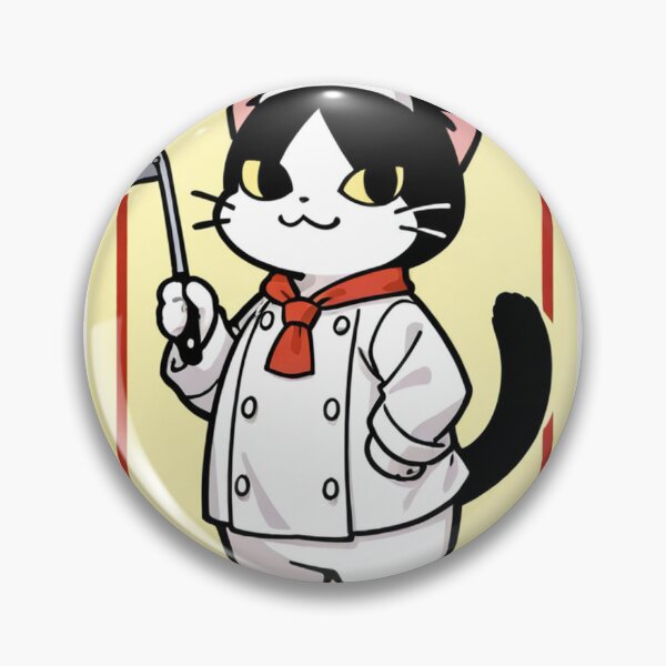 Item preview, Cat - Tuxedo Chef White Toque Red Scarf designed and sold by DoodyPets.
