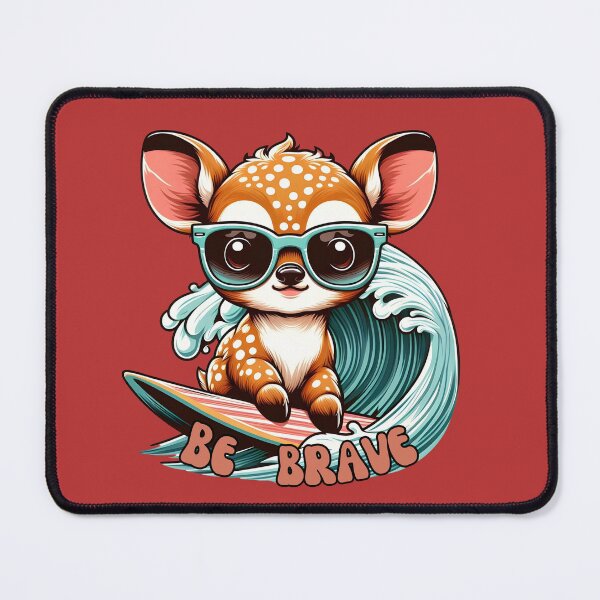 Item preview, Cute Surfing Deer Be Brave Retro Summer Beach designed and sold by MagySale.
