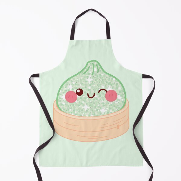 Item preview, Kawaii Light green Glitter Squishy Dumpling in bamboo steamer basket designed and sold by EmeraldeaArt.