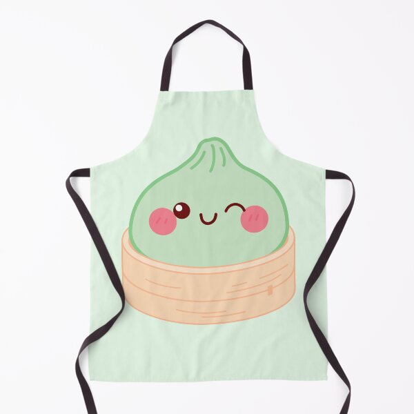 Item preview, Kawaii Light green Squishy Dumpling in bamboo steamer basket designed and sold by EmeraldeaArt.