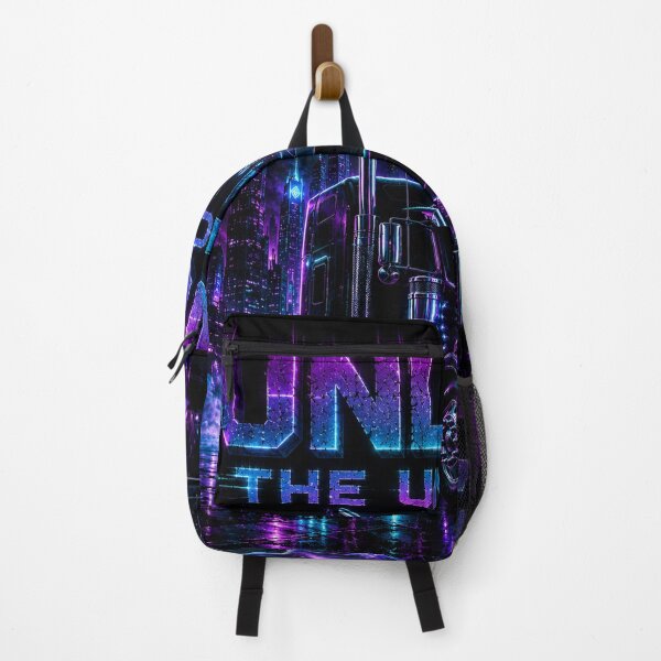 Item preview, Unlock The Unknown – Neon Cyberpunk Semi Truck Big Rig designed and sold by Kajzerka.
