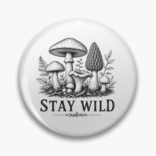 Item preview, Stay Wild Vintage Mushroom Forager Nature T-Shirt designed and sold by BlackBoneArt.