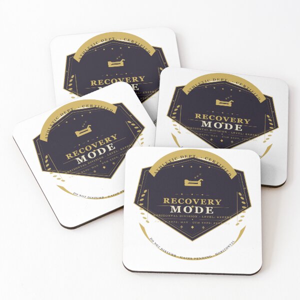 Item preview, Recovery Mode Badge — Funny Vintage Athletic Shield Sticker | Gym Humor Lazy Day Gift designed and sold by Mega-Shopping.