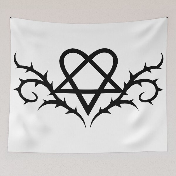 Item preview, Heartagram with thorns designed and sold by Tribalgothss.