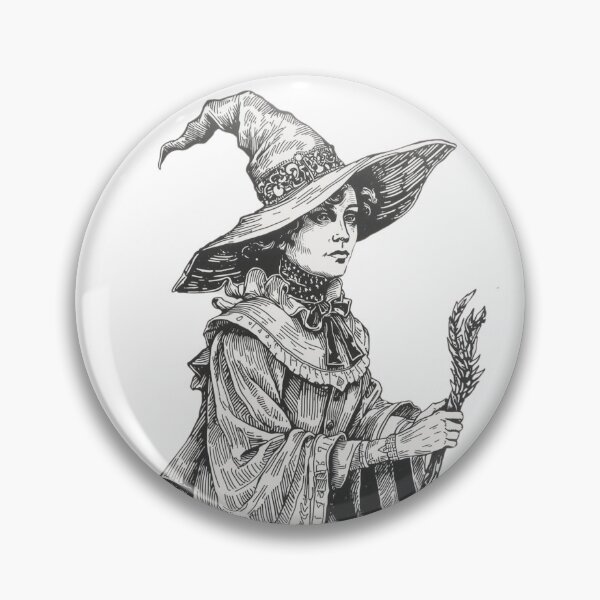 Item preview, Vintage Witch Illustration | Antique Halloween Gothic Line Art designed and sold by HelgaCraftery.