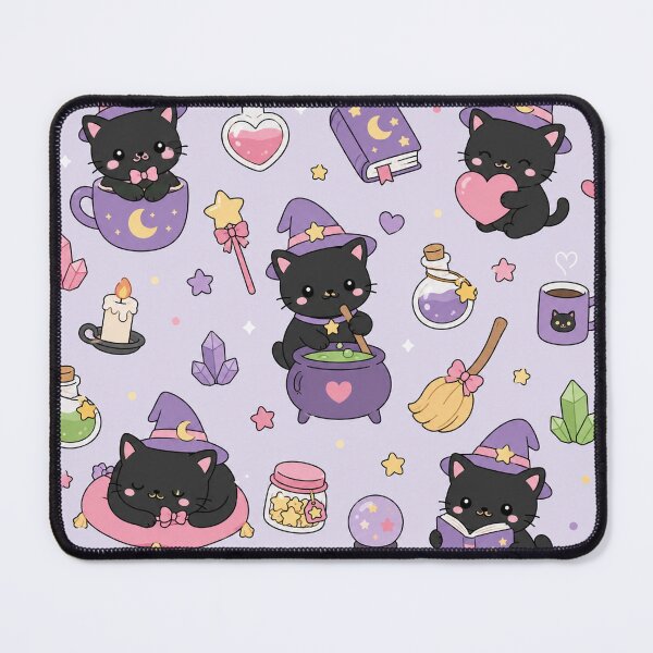 Item preview, Cozy Cat Study Desk Kawaii Pattern designed and sold by Soft Berry Studio.