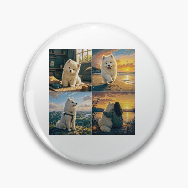 Item preview, A Samoyed dog through four scenes designed and sold by JaN44Fotografia.
