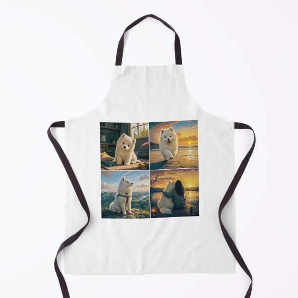 Item preview, A Samoyed dog through four scenes designed and sold by JaN44Fotografia.