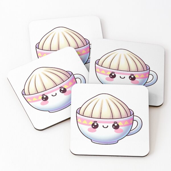 Item preview, Cute Kawaii Dumpling in a Cup – Adorable Food Character Illustration designed and sold by EmeraldeaArt.