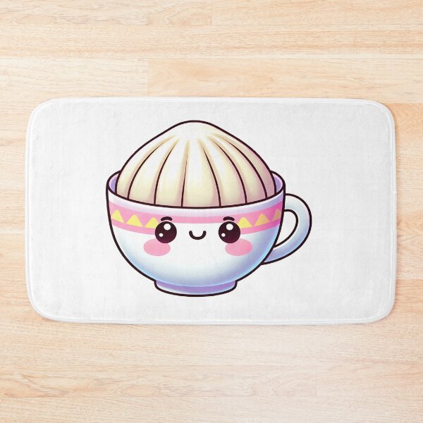 Item preview, Cute Kawaii Dumpling in a Cup – Adorable Food Character Illustration designed and sold by EmeraldeaArt.