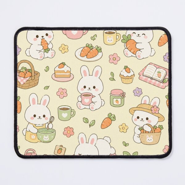 Item preview, Bunny Flower Market Kawaii Pattern designed and sold by Soft Berry Studio.