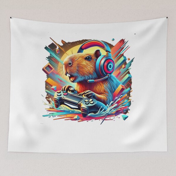 Item preview, Colorful Capybara Gamer designed and sold by SiarheiYur.