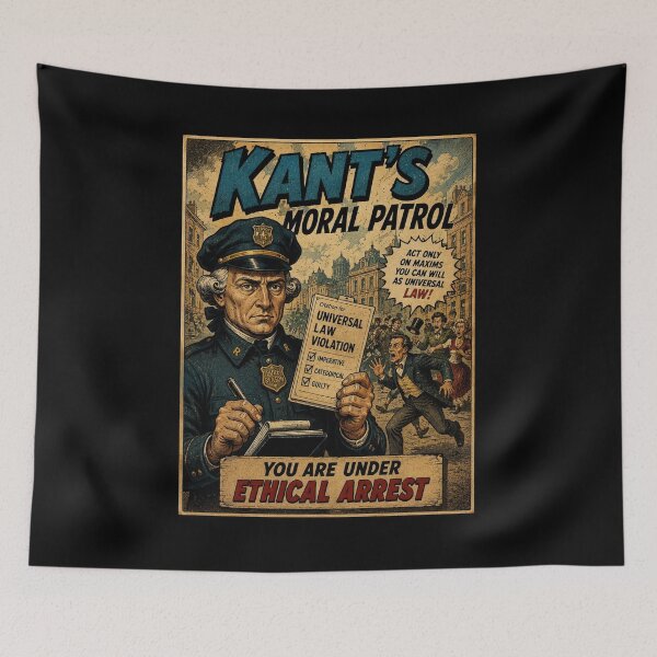 Item preview, Kant's Moral Patrol – You Are Under Ethical Arrest designed and sold by PHILOSOPHY-SWAG.