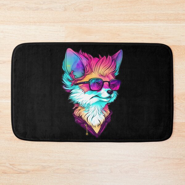 Item preview, Neon Fox with Sunglasses Synthwave Aesthetic Design designed and sold by CyfroweMysli.