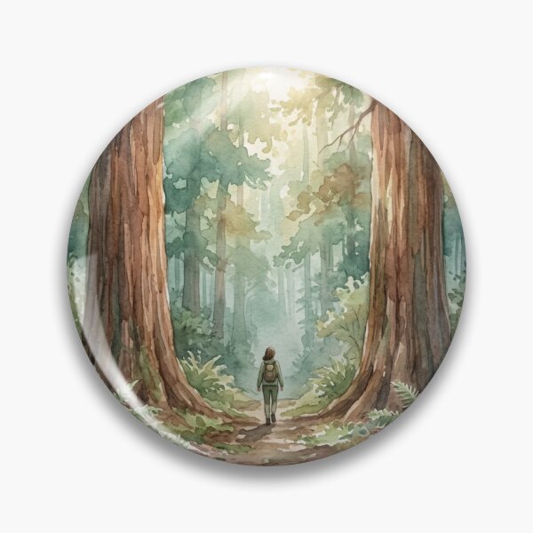Item preview, Peaceful Watercolor Redwoods Healing Forest designed and sold by DuckOddity.