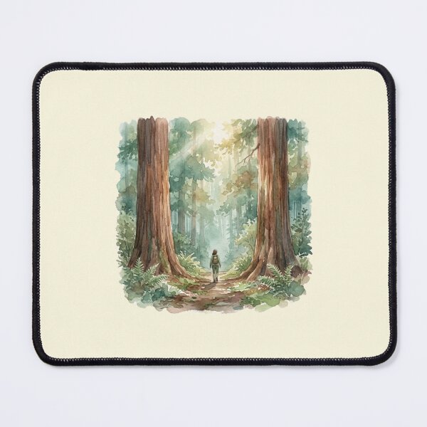 Item preview, Peaceful Watercolor Redwoods Healing Forest designed and sold by DuckOddity.