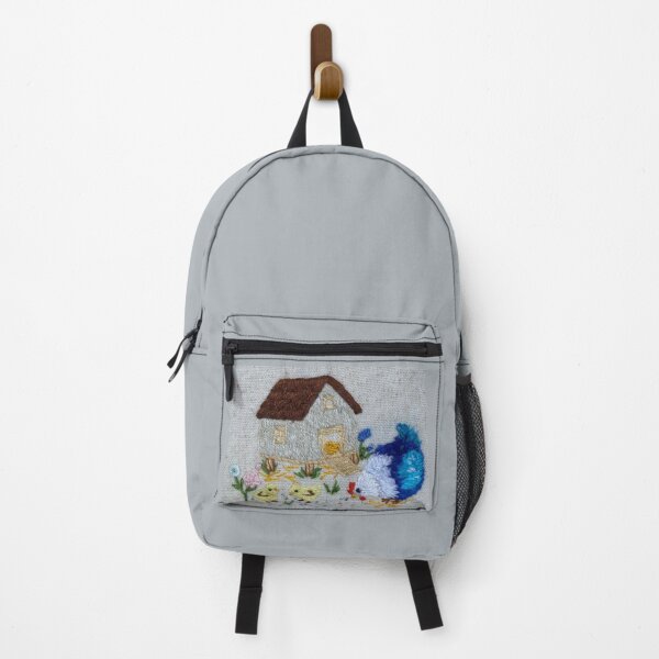 Item preview, Hand embroidered Farm Chicken Family Cottage Scene-original designed and sold by Alsa.handembroidery.