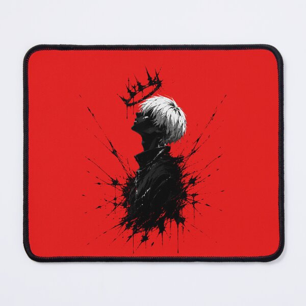 Item preview, Dark Crown Anime Silhouette | Red and Black Ink Splatter Manga Art designed and sold by saamessart.