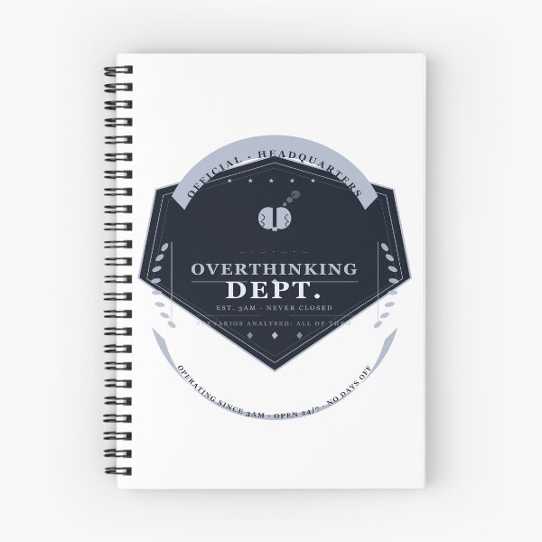 Item preview, Overthinking Dept Badge — Funny Vintage Shield Sticker | 3AM Anxiety Humor Gift designed and sold by Mega-Shopping.