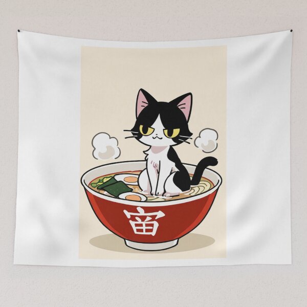 Item preview, Cat - White Orange Brown Ceramic Bowl designed and sold by DoodyPets.