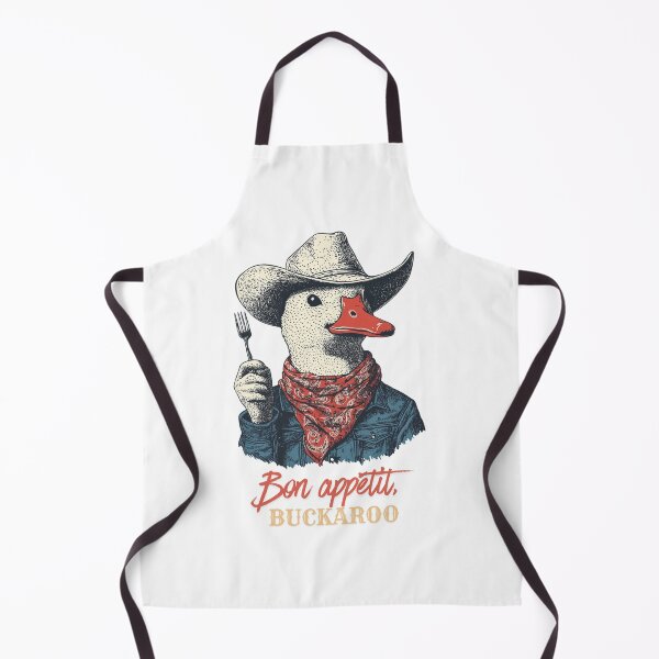 Item preview, Cowboy Duck Bon Appetit Buckaroo Funny French Western Foodie Gift designed and sold by DustGoldStudio.
