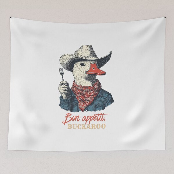 Item preview, Cowboy Duck Bon Appetit Buckaroo Funny French Western Foodie Gift designed and sold by DustGoldStudio.