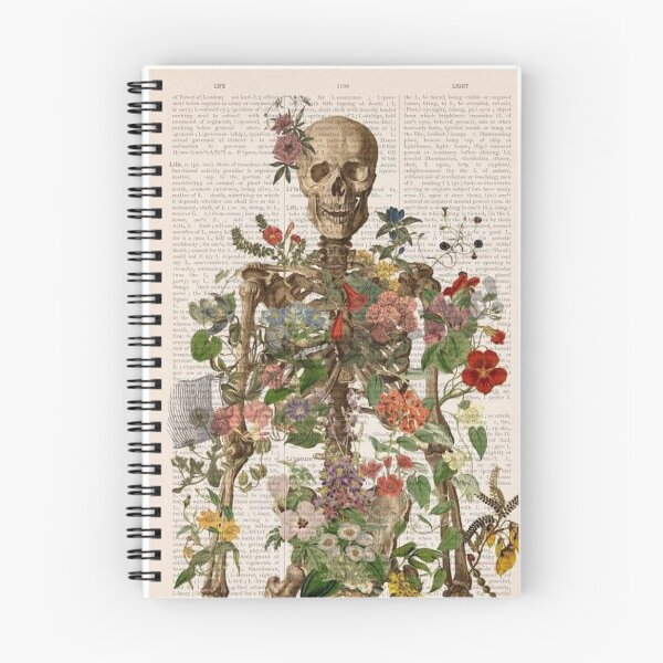 Item preview,  Floral Skeleton Vintage Botanical Art | Gothic Garden Skeleton Illustration designed and sold by SkeletonMood.