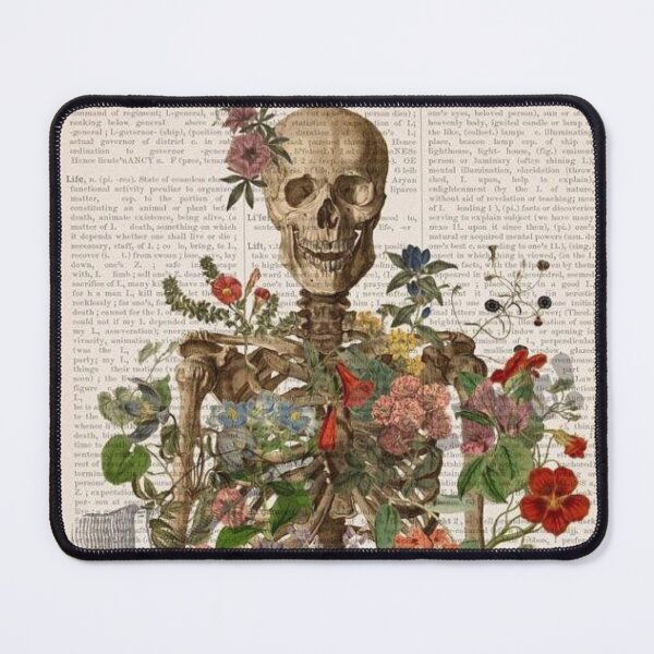 Item preview, Floral Skeleton Vintage Botanical Art | Gothic Garden Skeleton Illustration designed and sold by SkeletonMood.