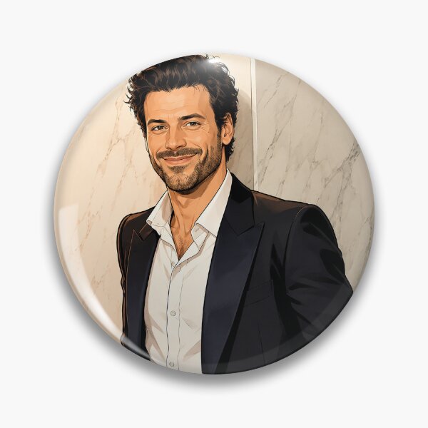 Item preview, François Arnaud from Heated Rivalry, all smiles (fan art) designed and sold by PopCultureAndStuff.