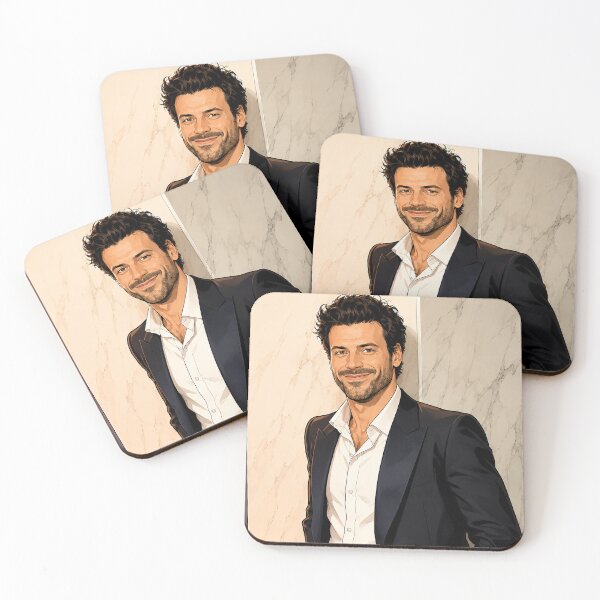 Item preview, François Arnaud from Heated Rivalry, all smiles (fan art) designed and sold by PopCultureAndStuff.