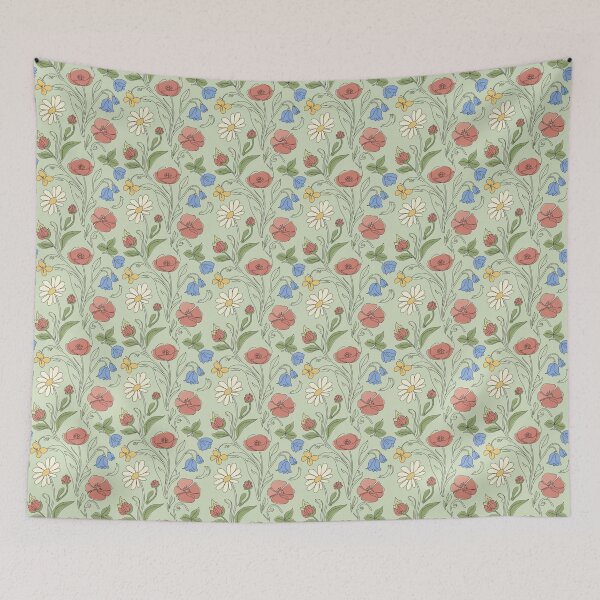 Item preview, Vintage Art Nouveau Botanical Floral Pattern designed and sold by NuvoraNest.