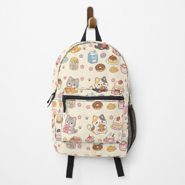 Item preview, Kawaii Cats & Sweet Desserts Pattern designed and sold by Soft Berry Studio.