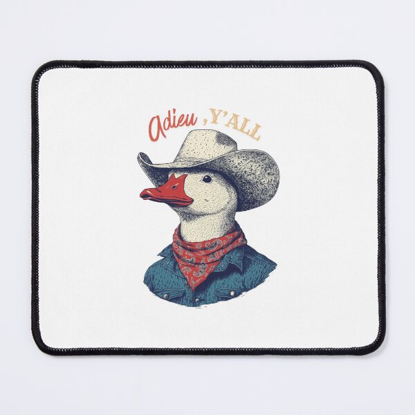 Item preview, Cowboy Duck Adieu Yall Funny French Western Farewell Goodbye Gift designed and sold by DustGoldStudio.