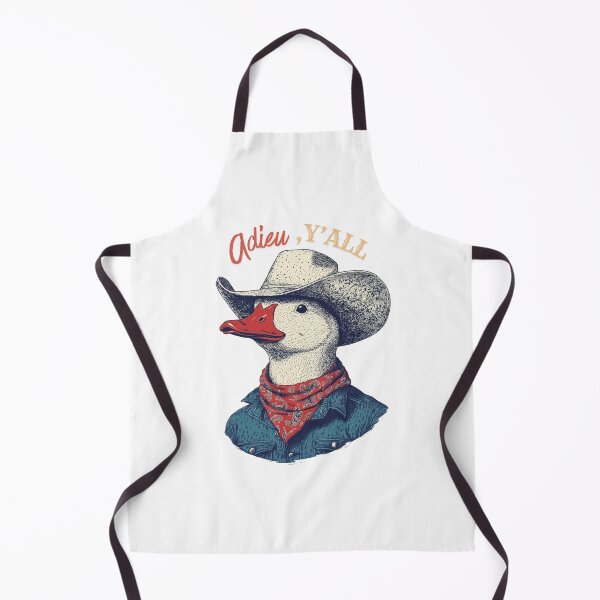Item preview, Cowboy Duck Adieu Yall Funny French Western Farewell Goodbye Gift designed and sold by DustGoldStudio.