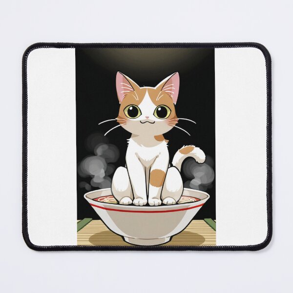 Item preview, Cat - White Orange Sitting Ramen Bowl designed and sold by DoodyPets.